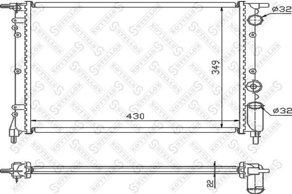 

Радиатор системы охлаждения Stellox 1025106SX