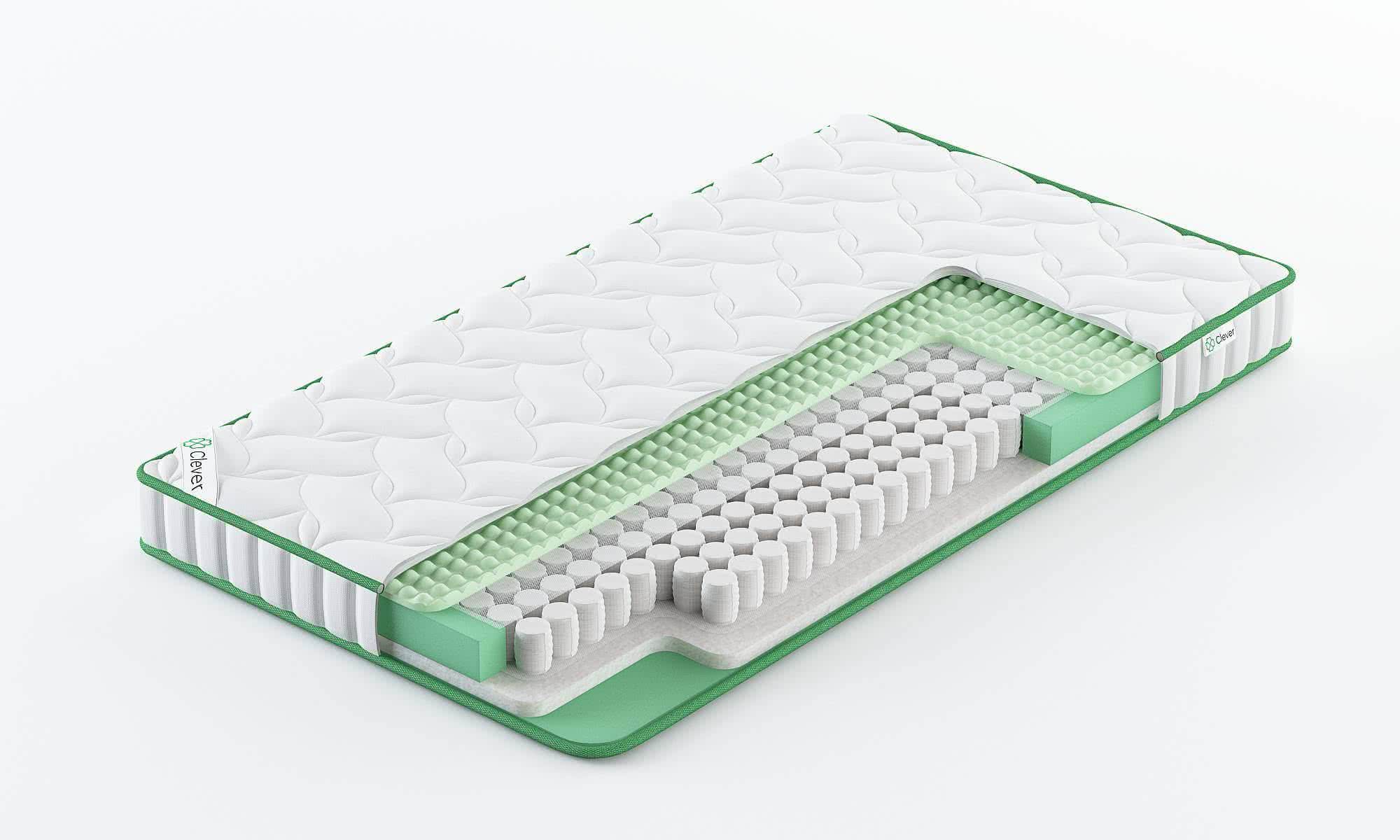 

Матрас Clever Strutto Soft Slim 215x220, Белый, CLEVER STRUTTO SOFT SLIM