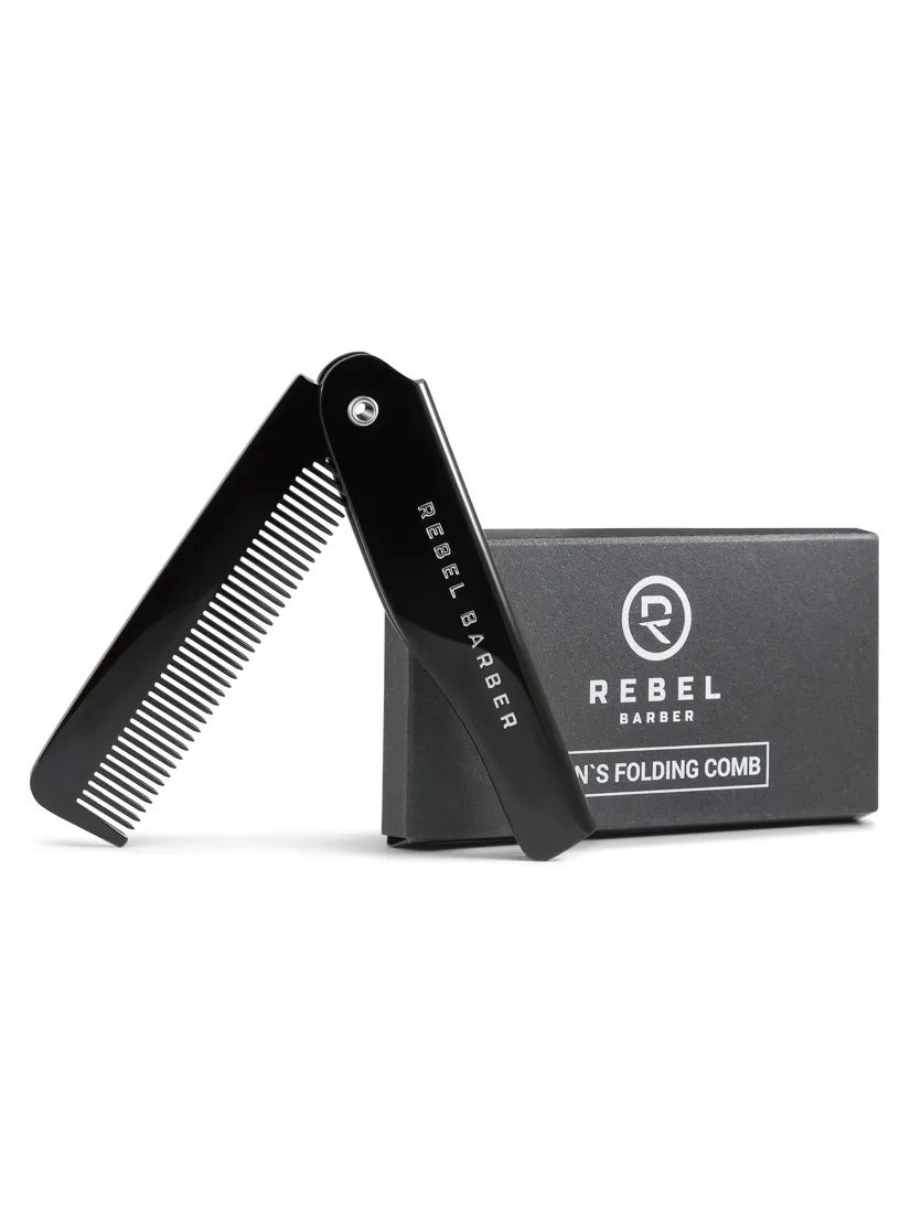 Расческа для бороды REBEL BARBER Folding Beard Comb премиальный эликсир для бороды rebel barber smoky leather 30 мл