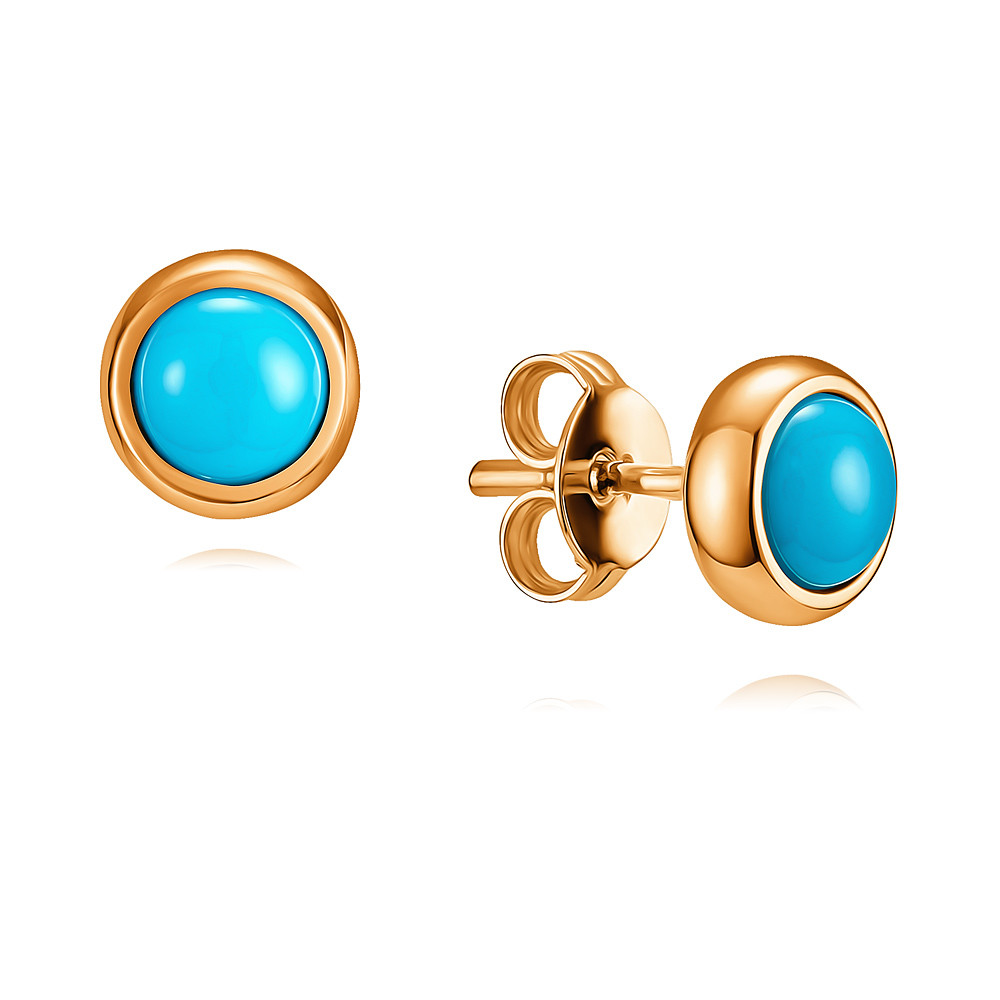 

Серьги из красного золота с бирюзой ADAMAS 2124475-А500-729, 2124475-А500-729