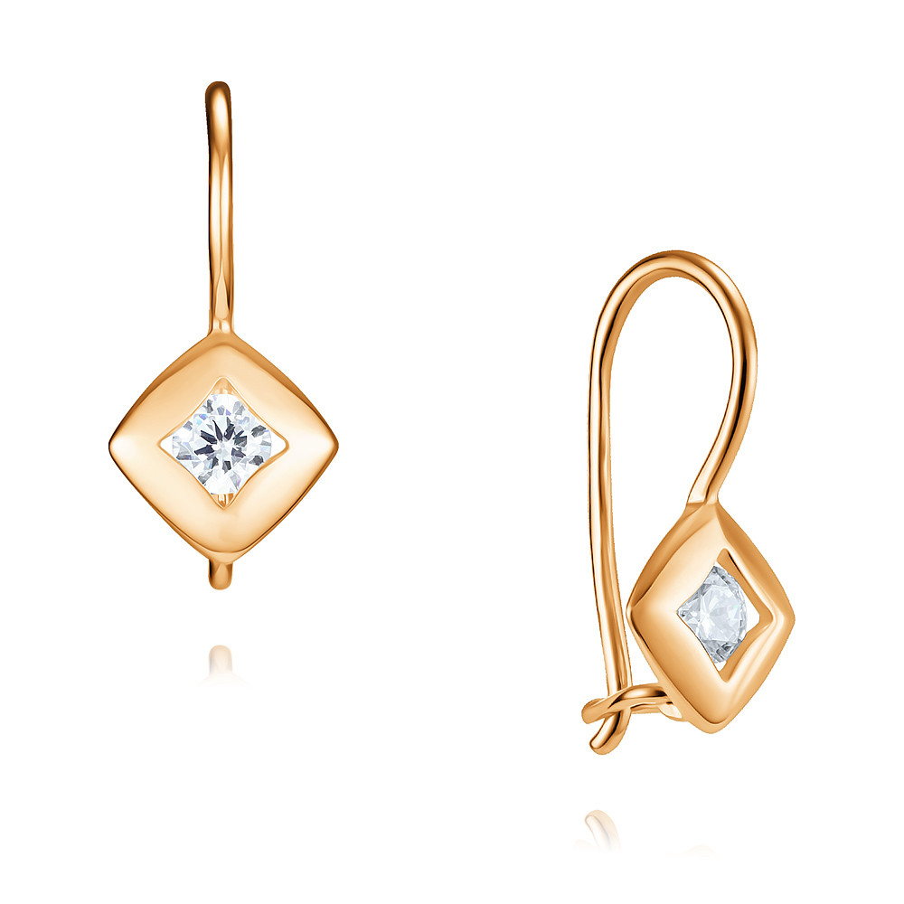 

Серьги из красного золота с фианитом ADAMAS 23037837/01-А50-72, 23037837/01-А50-72