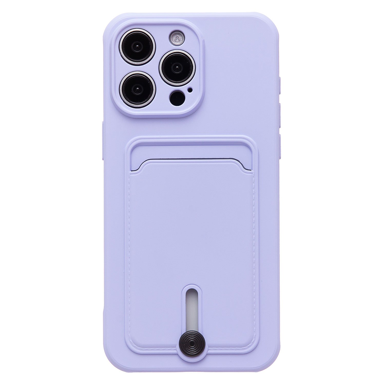 

Чехол iPhone 15 Pro Max силиконовый с картхолдером 4 <светло-фиолетовый>