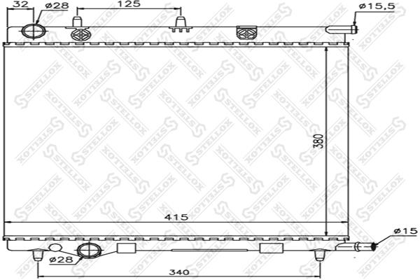 

Радиатор системы охлаждения Stellox 1025186SX