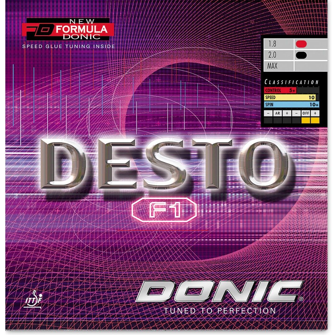 Накладка для ракетки Donic Desto F1 красный, 2.0