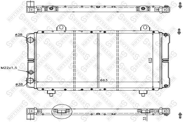

Радиатор системы охлаждения Stellox 1025228SX