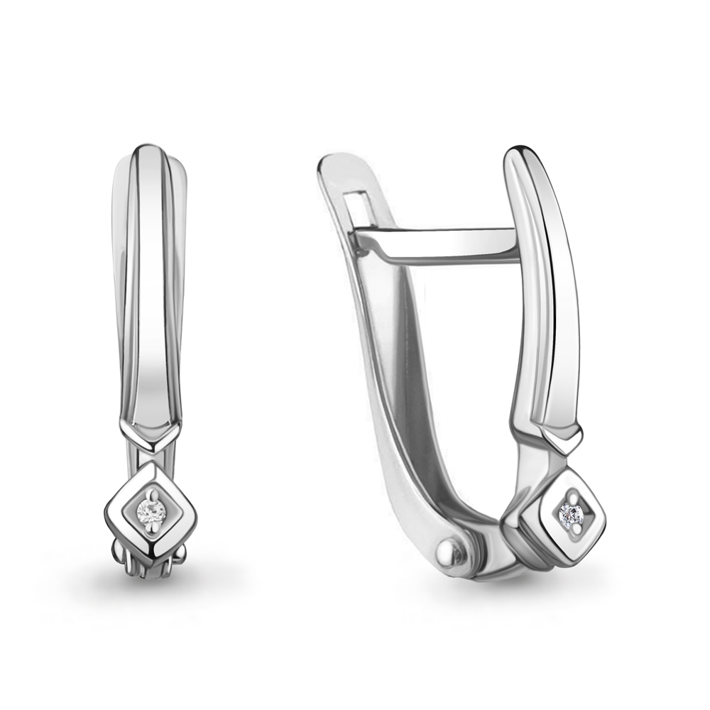 

Серьги из серебра с бриллиантом Aquamarine 040139_925_р, 040139_925_р