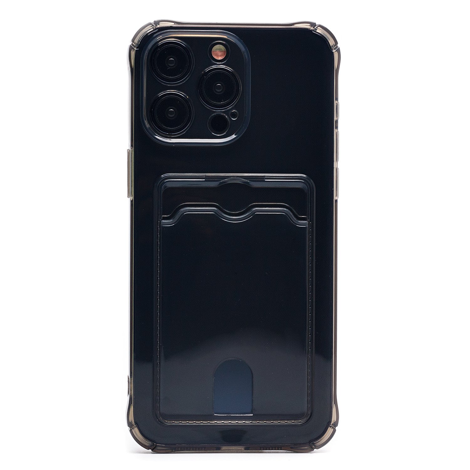 

Чехол iPhone 15 Pro Max силиконовый с картхолдером 2 <черный>