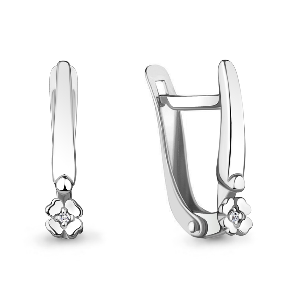 

Серьги из серебра с бриллиантом Aquamarine 040137_925_р, 040137_925_р