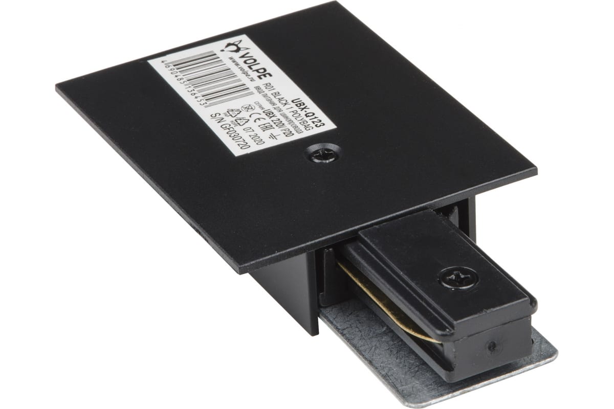 

Ввод питания для шинопровода Volpe UBX-Q123 R01 Black 1 Polybag UL-00007448, Черный