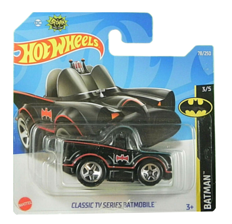 

Машинка Hot Wheels коллекционная CLASSIC TV SERIES BATMOBILE черный/красный HCT04, HCT04