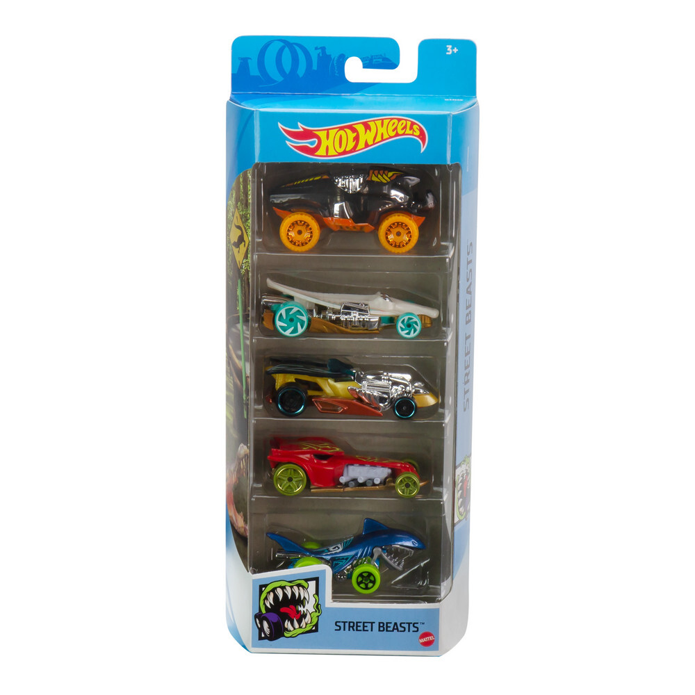 

Набор машинок Hot Wheels коллекционные STREET BEASTS 5 шт. GTN49, Разноцветный, GTN49