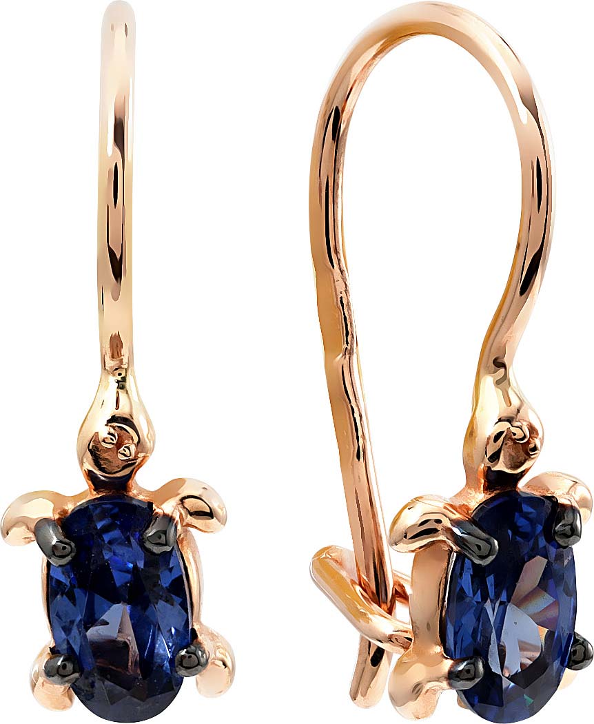 Серьги из красного золота Гранат 2.25.12.1128.00-4504