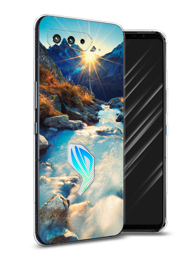 

Чехол Awog на Asus ROG Phone 5 "Восход 7", Коричневый;белый;голубой, 44250-4