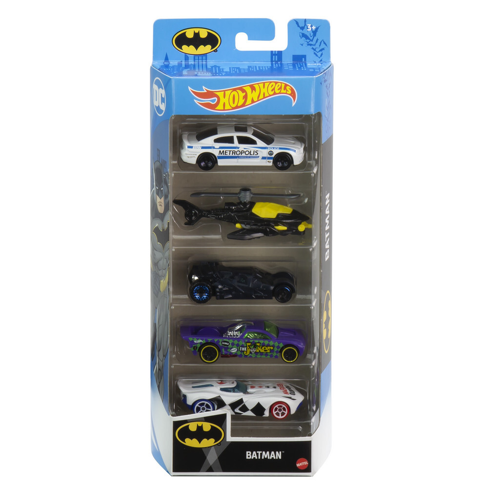 фото Набор машинок hot wheels коллекционные batman 5 шт. gtn43