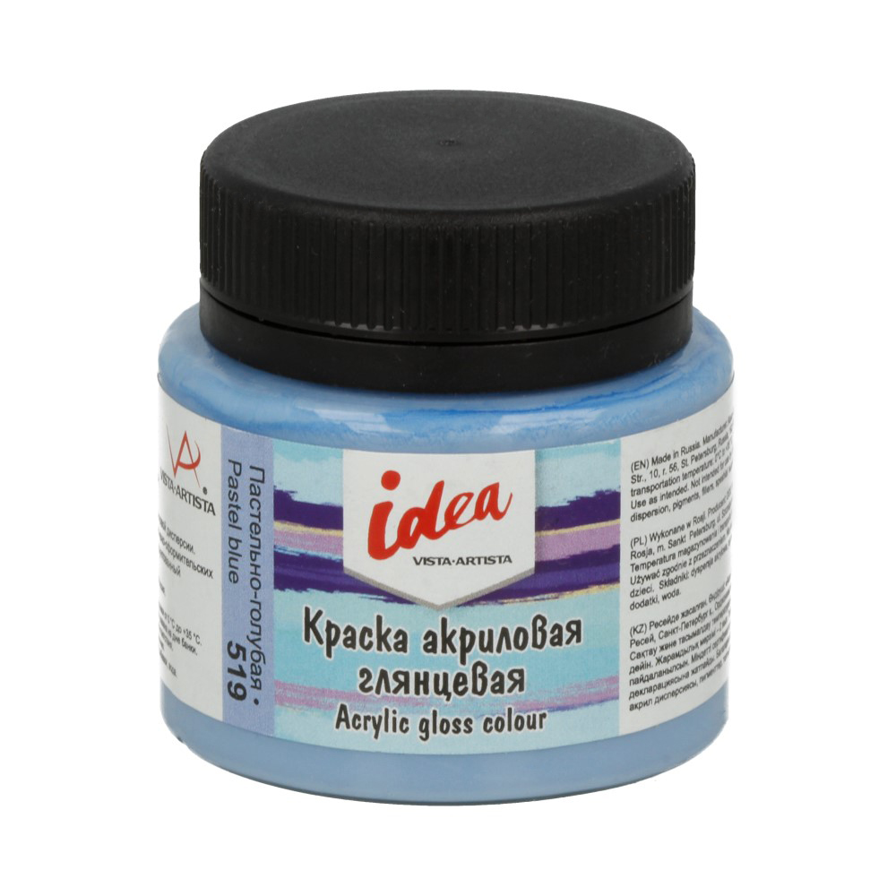 Краски акриловые Vista-Artista idea глянцевая IGA-50 50 мл 519_Пастель-голуб Pastel blue