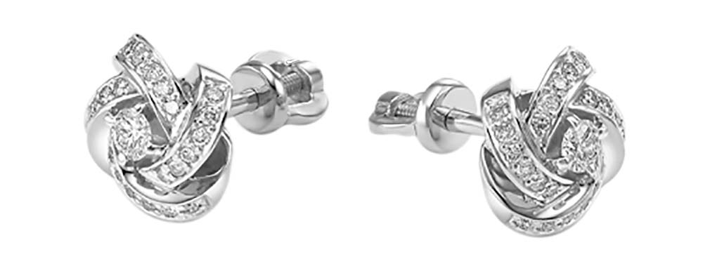 Серьги из белого золота Brilliant Style Jewelry 434-21001, бриллиант