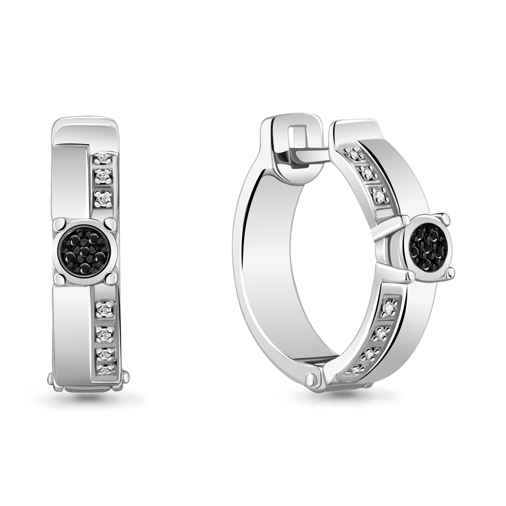 

Серьги из серебра с бриллиантом Aquamarine 040077Ч_925_р, 040077Ч_925_р