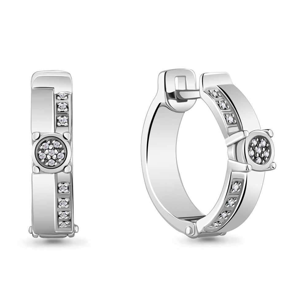 

Серьги из серебра с бриллиантом Aquamarine 040077_925_р, 040077_925_р