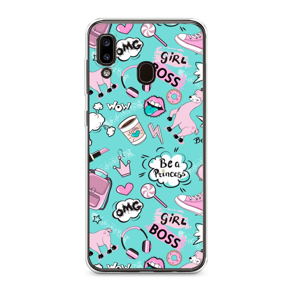 

Чехол Awog на Samsung Galaxy A30 "Стильная лама", Разноцветный, 27550-1