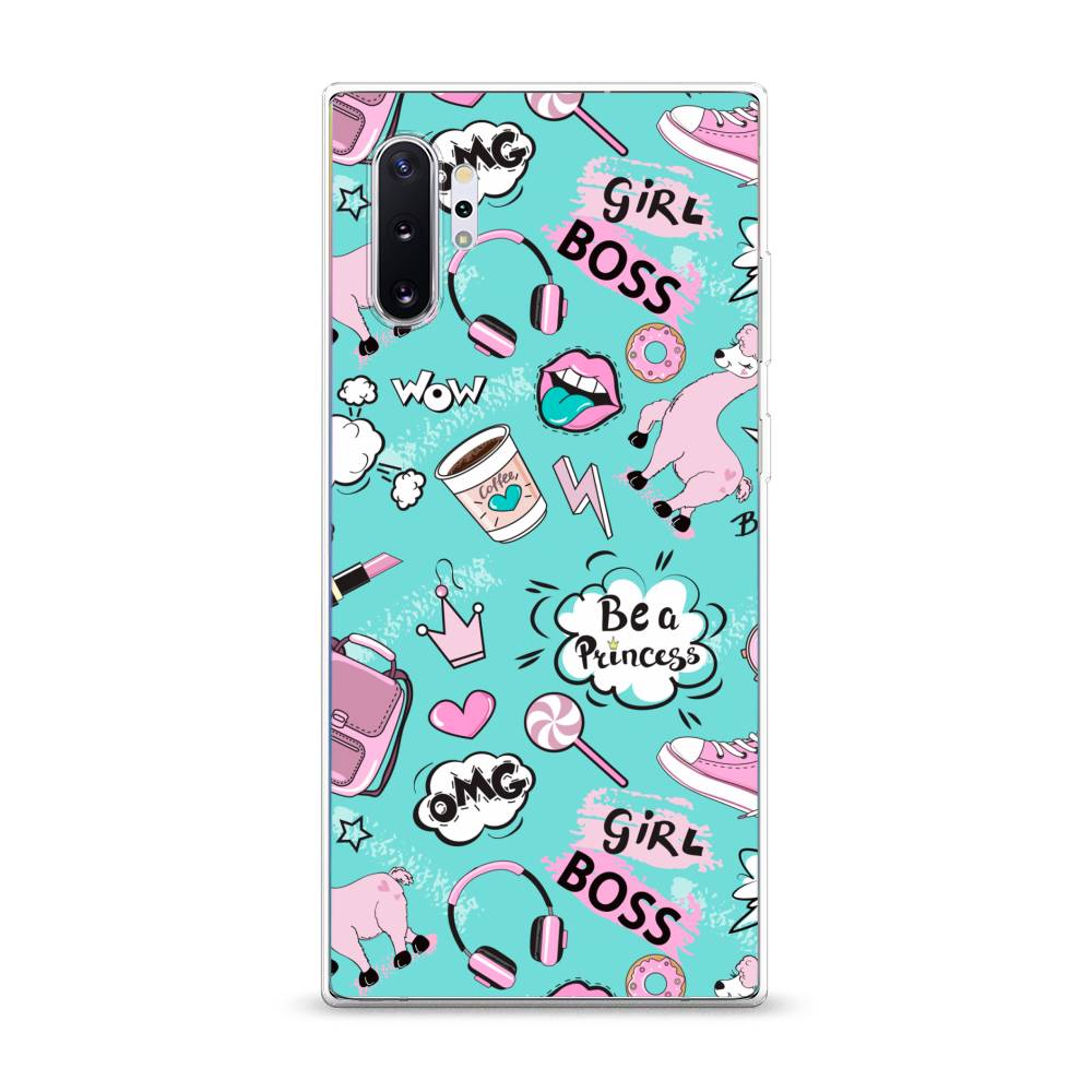 

Чехол Awog на Samsung Galaxy Note 10 + "Стильная лама", Разноцветный, 28550-1