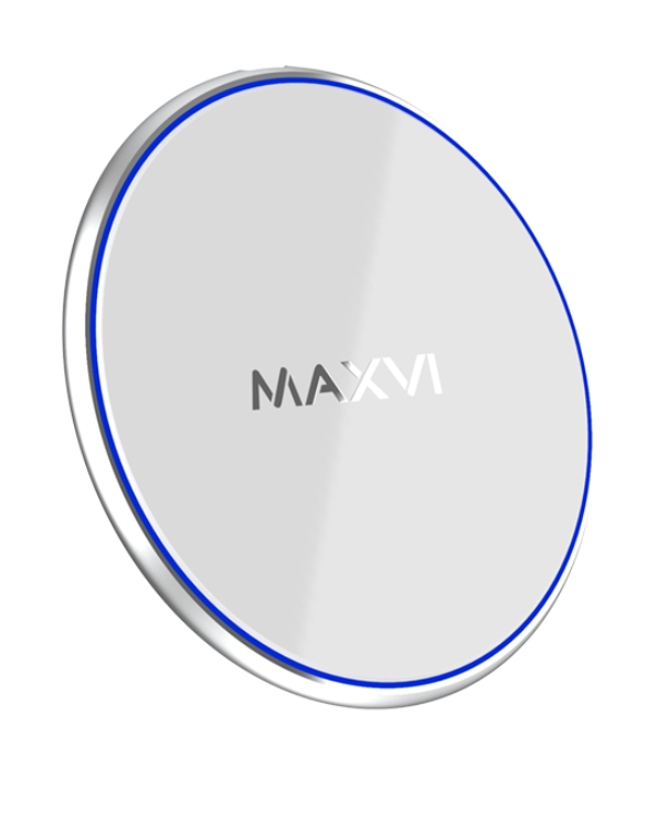 Беспроводное зарядное устройство Maxvi A315W2, 3 А, 15 Вт, LED подсветка, белый