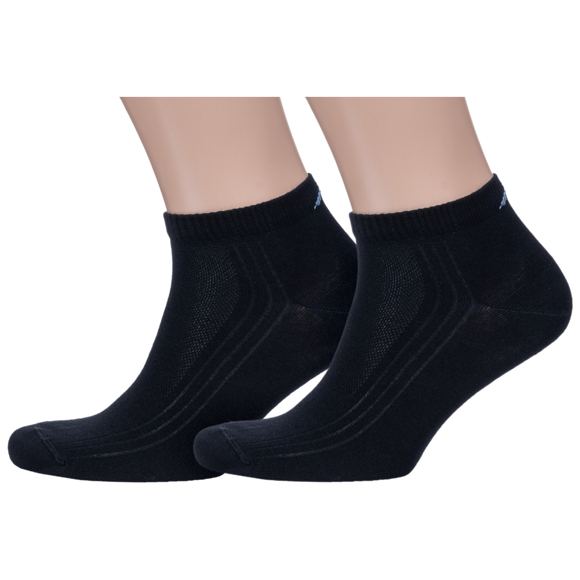 Комплект из 2 пар мужских носков DiWaRi 2-7С-37СП_27_рис. 018, ЧЕРНЫЕ
