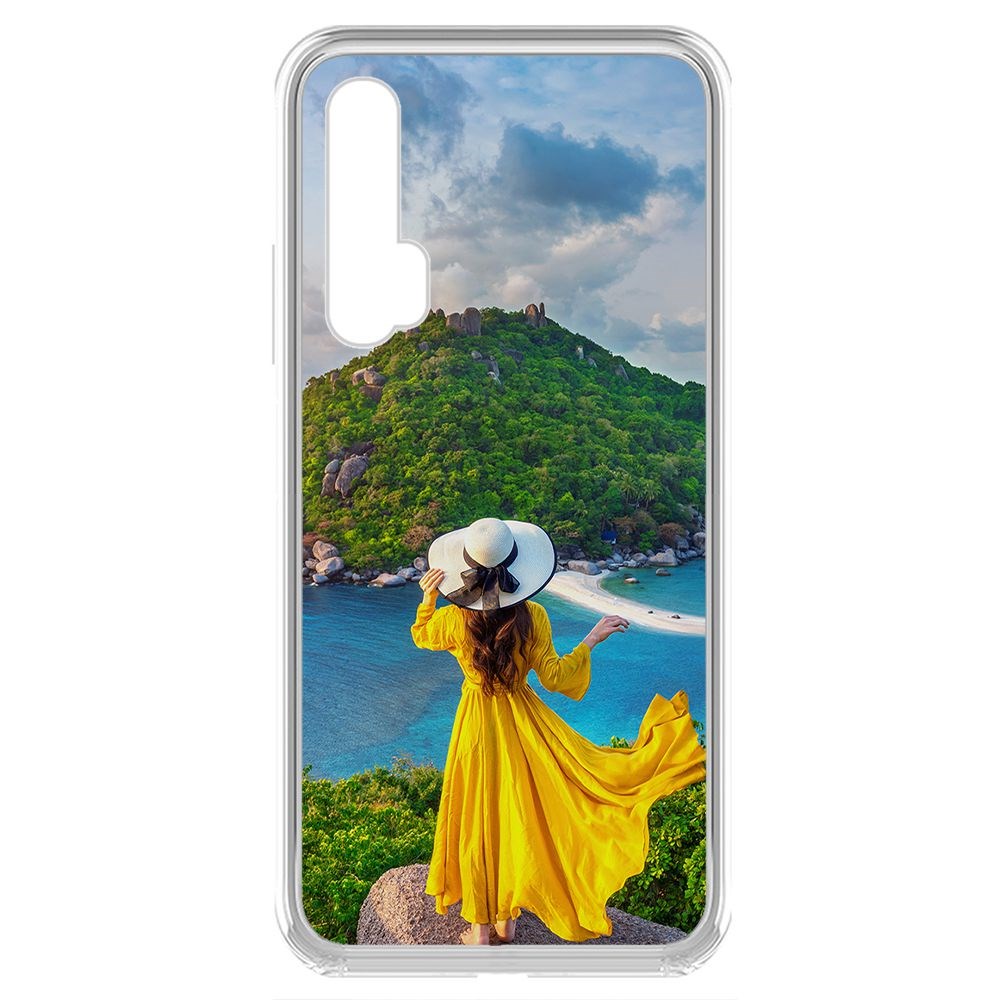 

Чехол-накладка Krutoff Clear Case Платье летнее женское для Honor 20 Pro