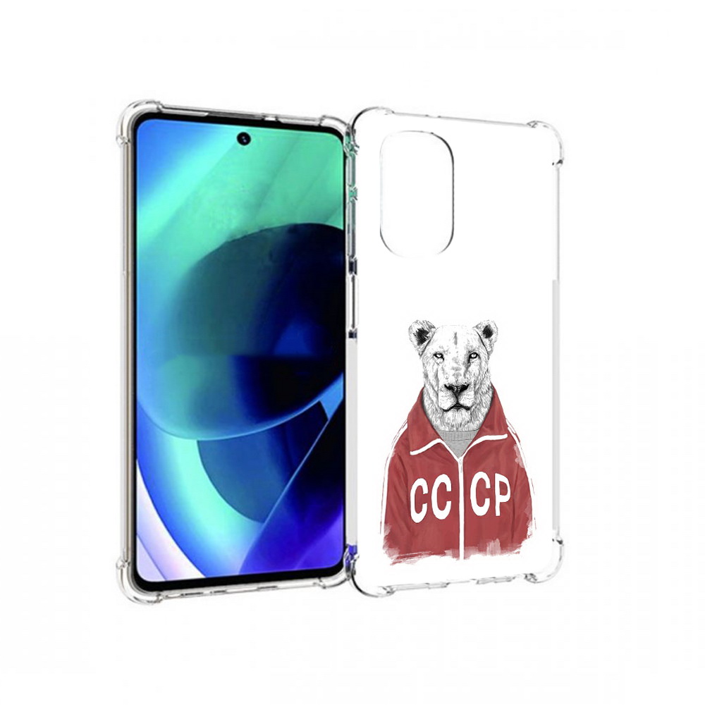 

Чехол MyPads Tocco для Motorola Moto G51 львица ссср (PT227078.365.450), Прозрачный, Tocco