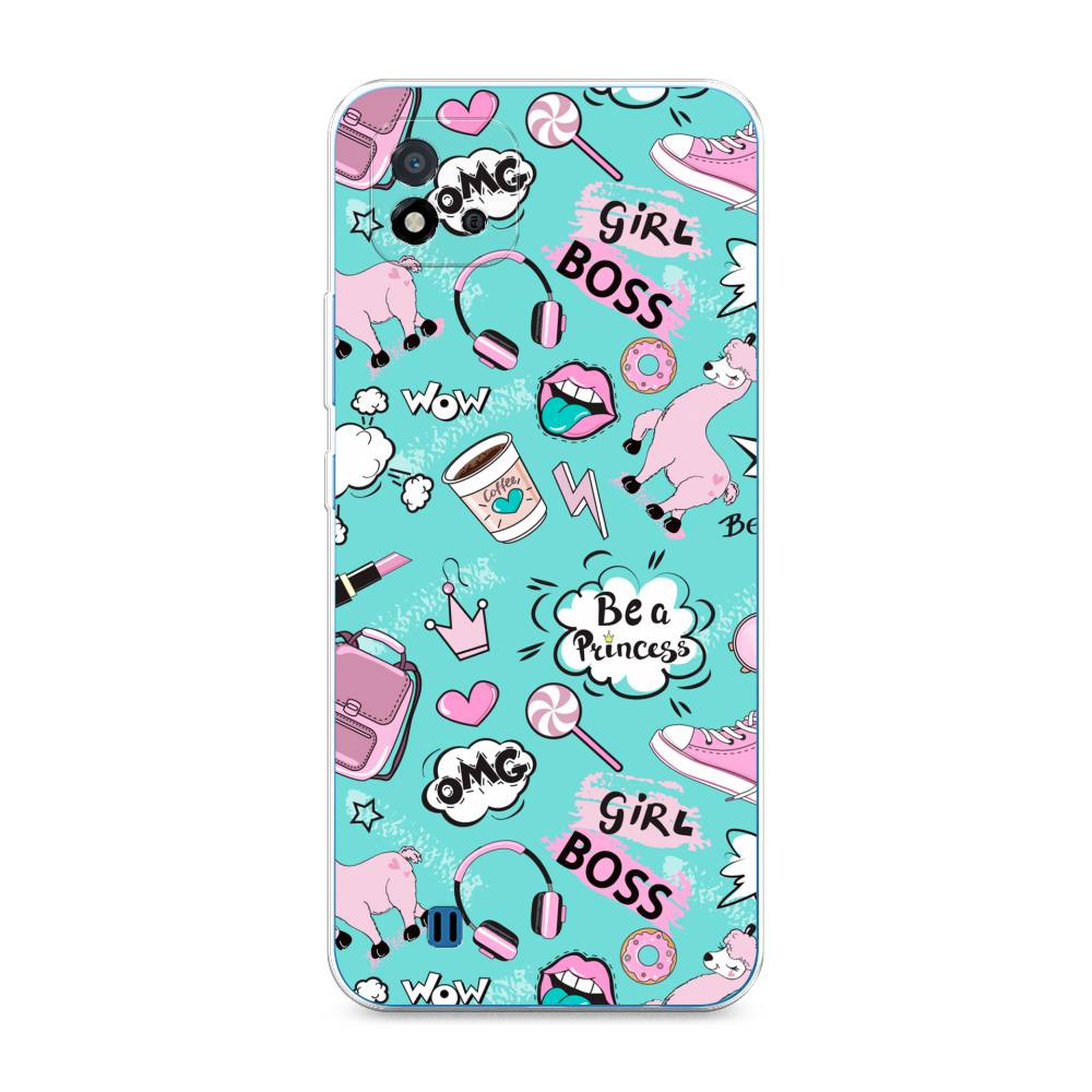 

Чехол Awog на Realme C20 "Стильная лама", Разноцветный, 254850-1