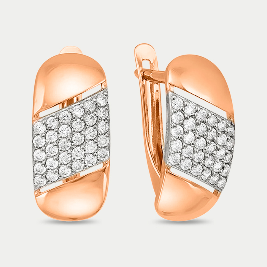 

Серьги из розового золота Красносельский Ювелир РСд3047, фианит, РСд3047