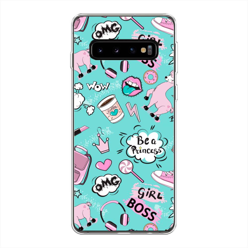 

Чехол Awog на Samsung Galaxy S10 + "Стильная лама", Разноцветный, 27150-1