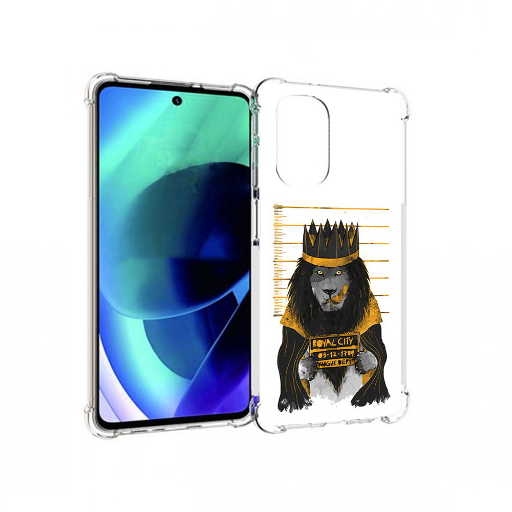 

Чехол MyPads Tocco для Motorola Moto G51 лев в законе (PT227078.365.435), Прозрачный, Tocco