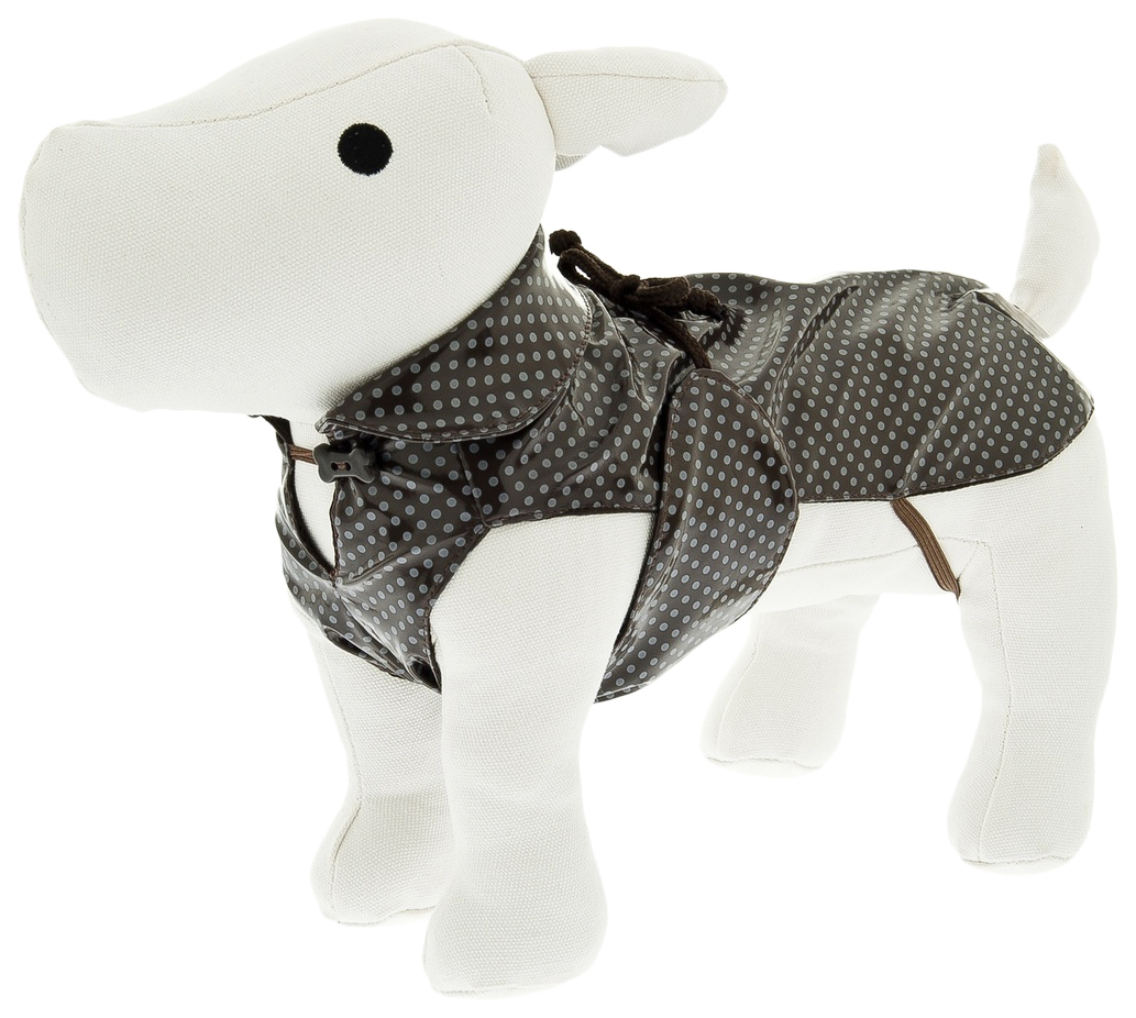 фото Дождевик для собак ferribiella одежда винил, унисекс, коричневый, 24, длина спины 24 см