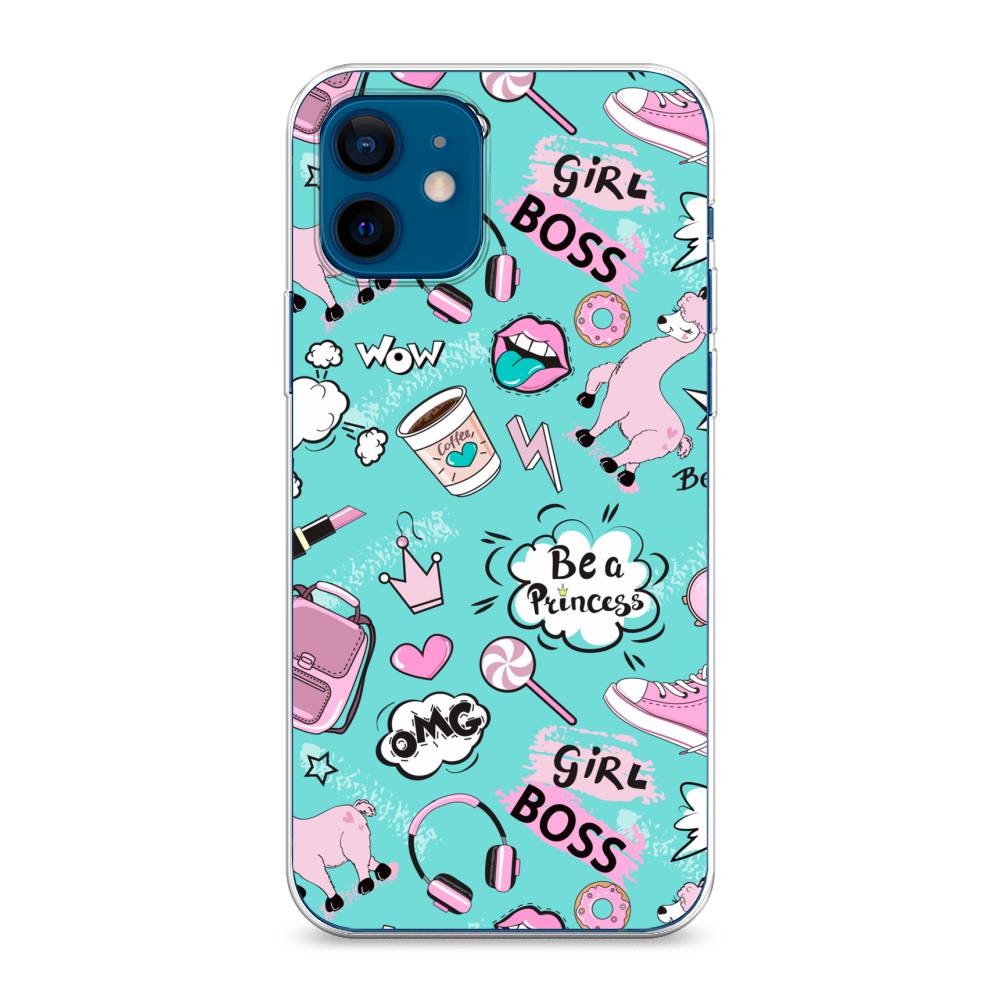 фото Чехол awog "стильная лама" для apple iphone 12 mini