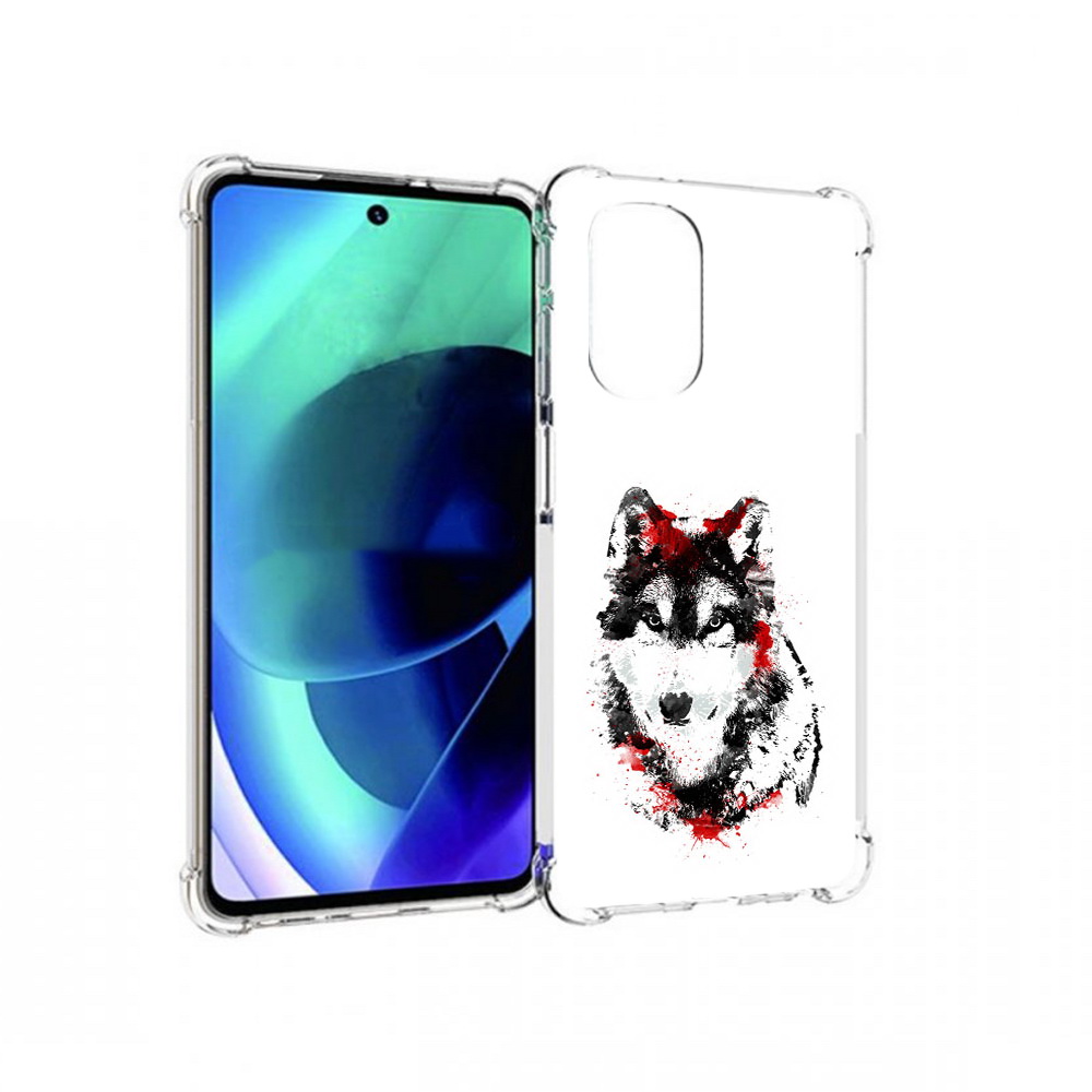 

Чехол MyPads Tocco для Motorola Moto G51 кровавый волк (PT227078.365.416), Прозрачный, Tocco