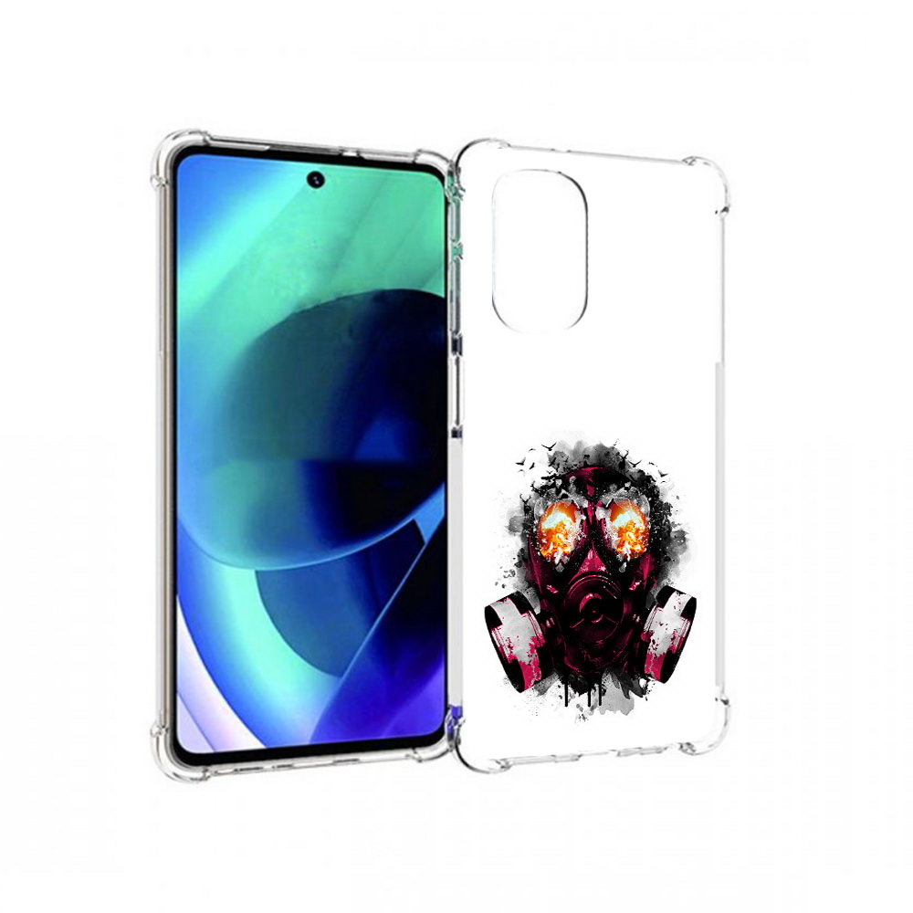 

Чехол MyPads Tocco для Motorola Moto G51 красный противогаз (PT227078.365.412), Прозрачный, Tocco