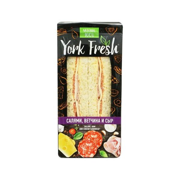 Сэндвич York Fresh салями-ветчина-сыр 150 г