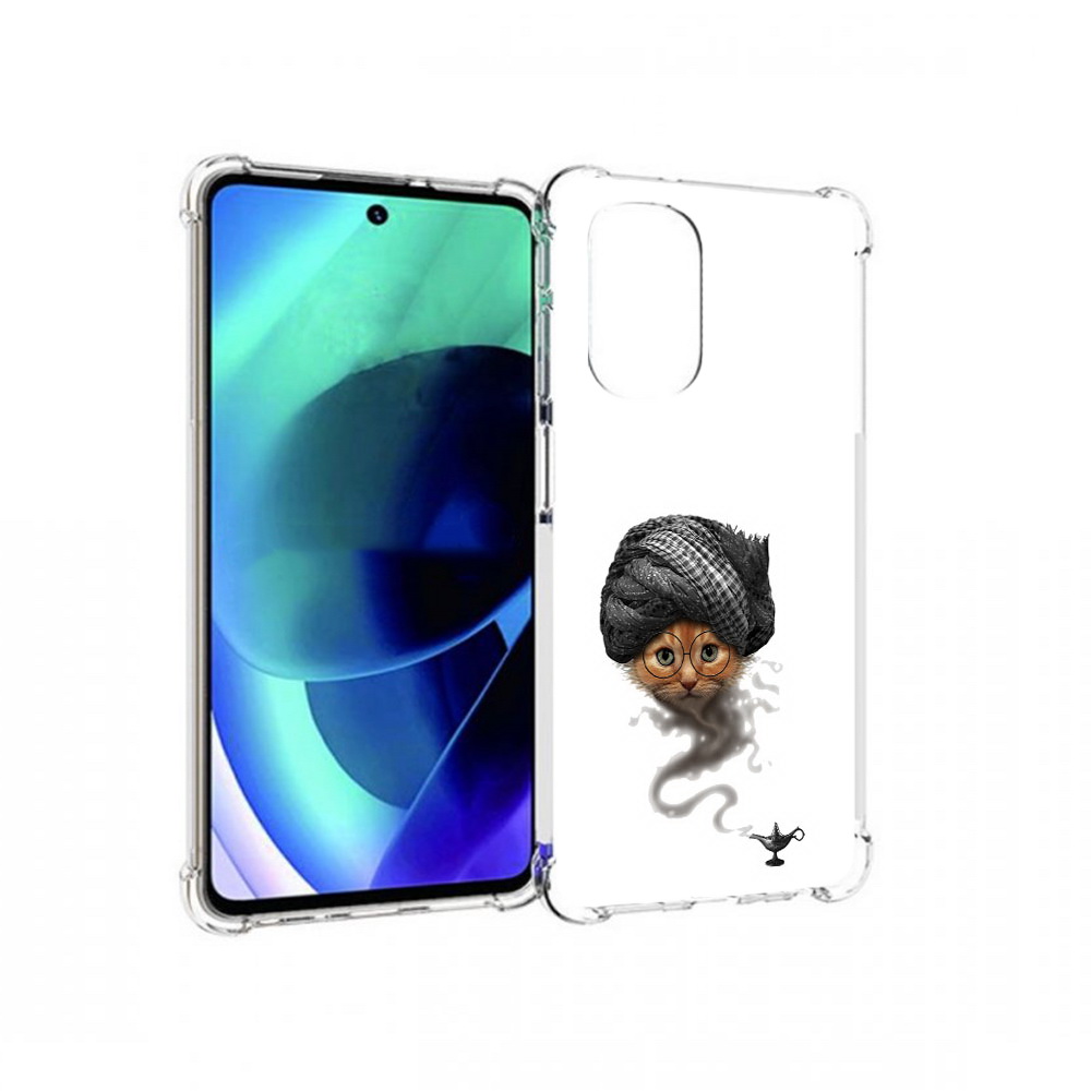 

Чехол MyPads Tocco для Motorola Moto G51 кот джин (PT227078.365.398), Прозрачный, Tocco