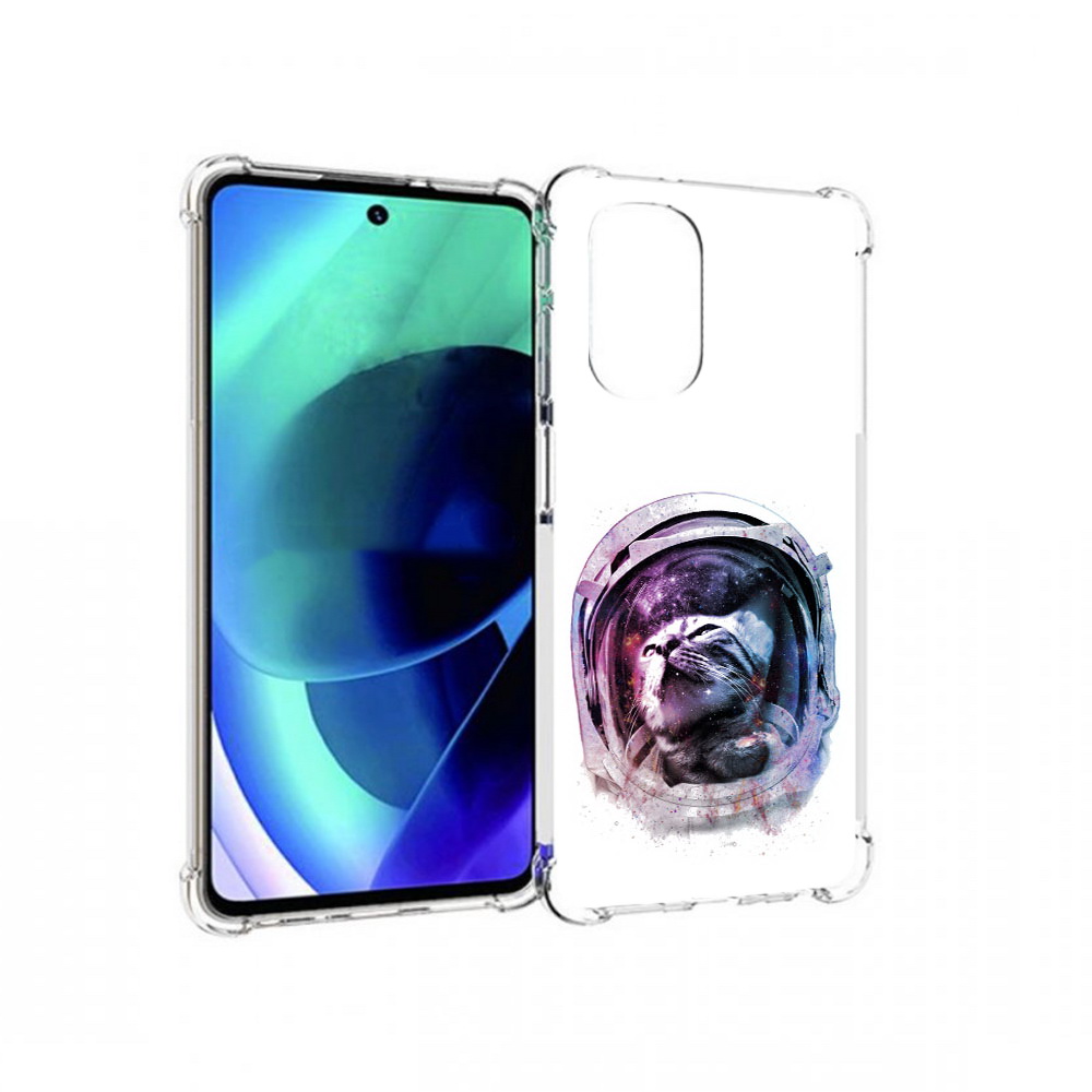 Чехол MyPads Tocco для Motorola Moto G51 кот в шлеме (PT227078.365.396)