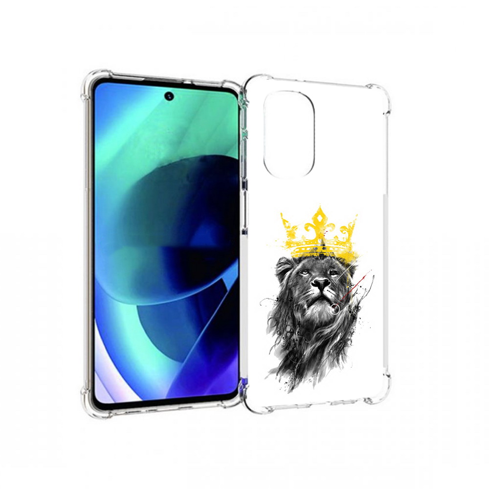 

Чехол MyPads Tocco для Motorola Moto G51 король-лев (PT227078.365.391), Прозрачный, Tocco