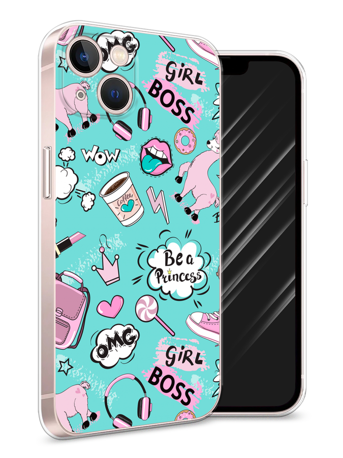 

Чехол Awog на Apple iPhone 13 / Айфон 13 "Стильная лама", Разноцветный, 14250-1