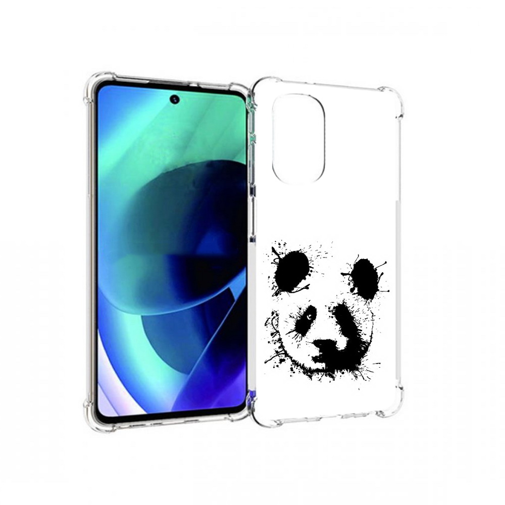 

Чехол MyPads Tocco для Motorola Moto G51 клякса-панда (PT227078.365.389), Прозрачный, Tocco