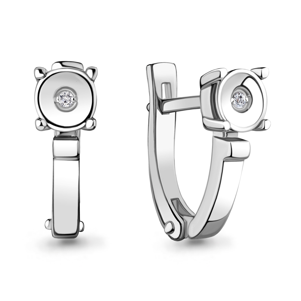 

Серьги из серебра с бриллиантом Aquamarine 040071_925_р, 040071_925_р