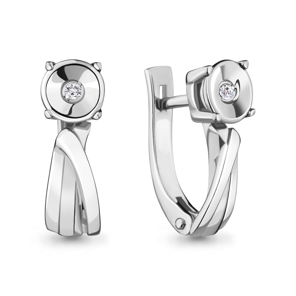 

Серьги из серебра с бриллиантом Aquamarine 040070_925_р, 040070_925_р
