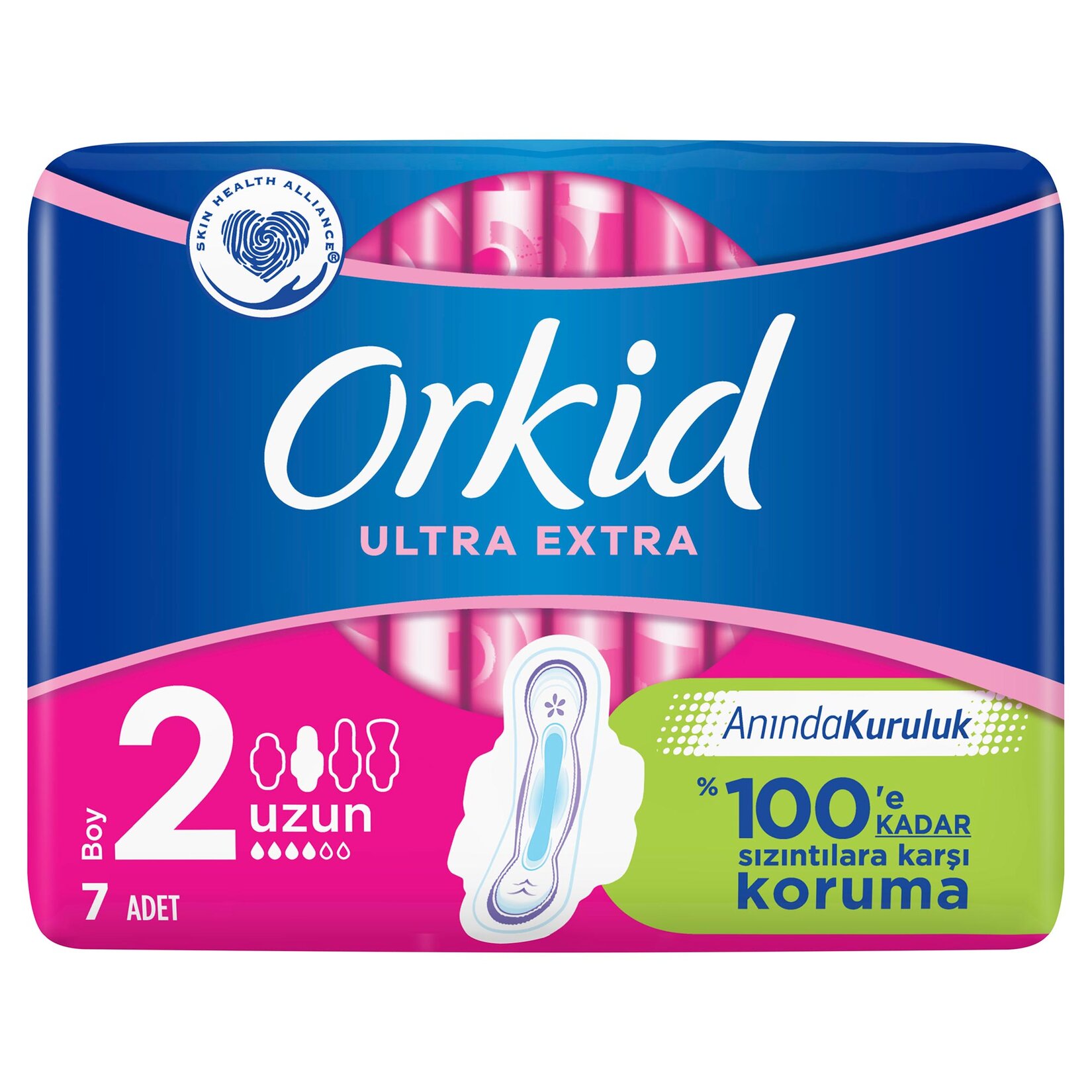 

Гигиенические прокладки Orkid Ultra Extra Uzun 2, размер 2, 7 шт.