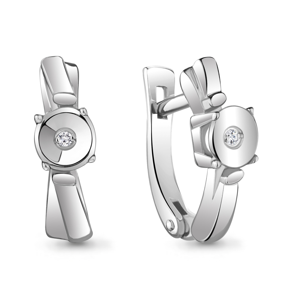 

Серьги из серебра с бриллиантом Aquamarine 040068_925_р, 040068_925_р