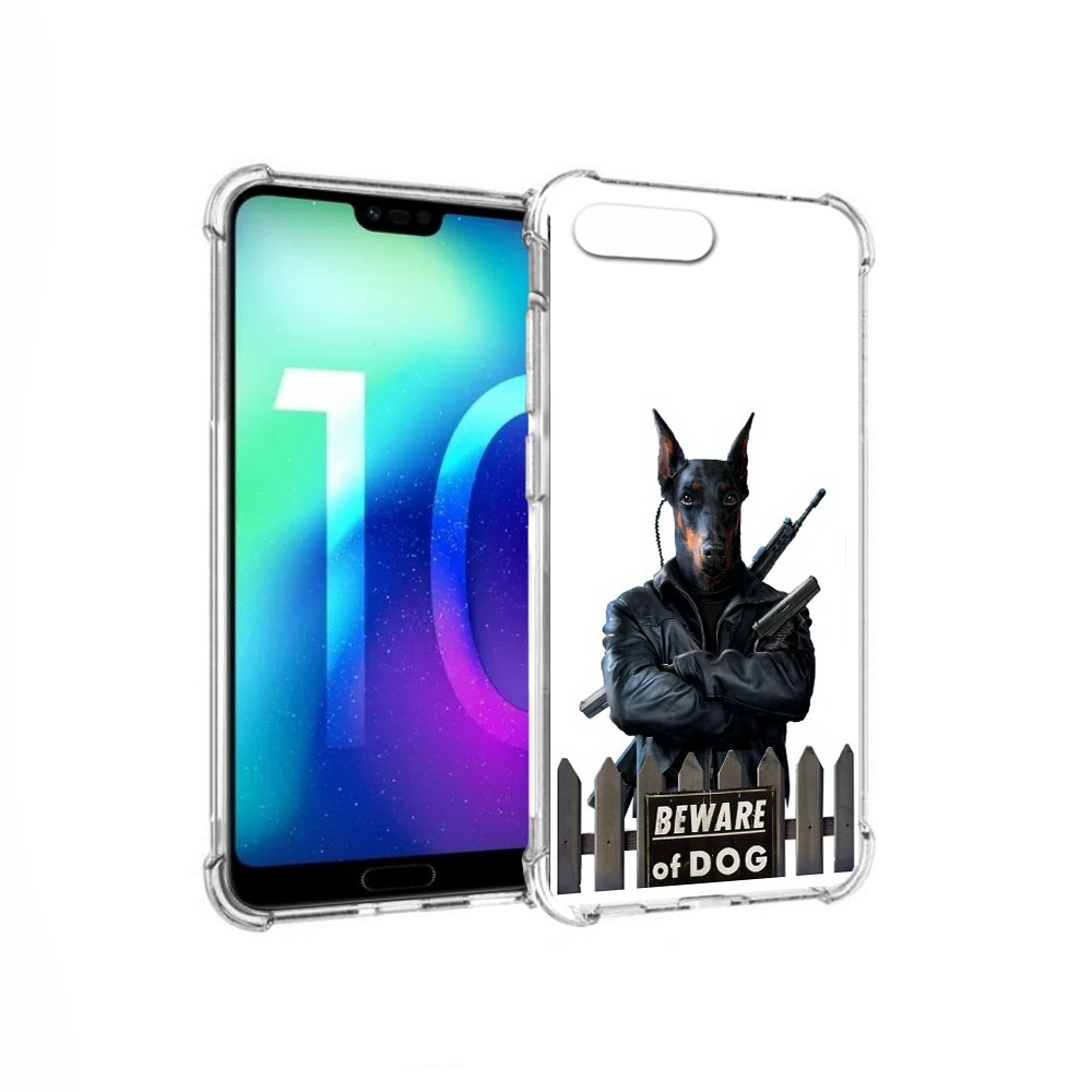 

Чехол MyPads Tocco для Huawei Honor 10 доберман (PT142657.34.332), Прозрачный, Tocco