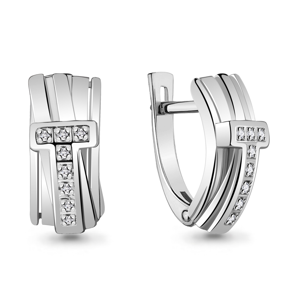 

Серьги из серебра с бриллиантом Aquamarine 040066_925_р, 040066_925_р