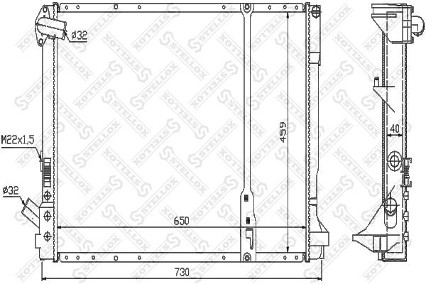 

Радиатор системы охлаждения Stellox 1025273SX