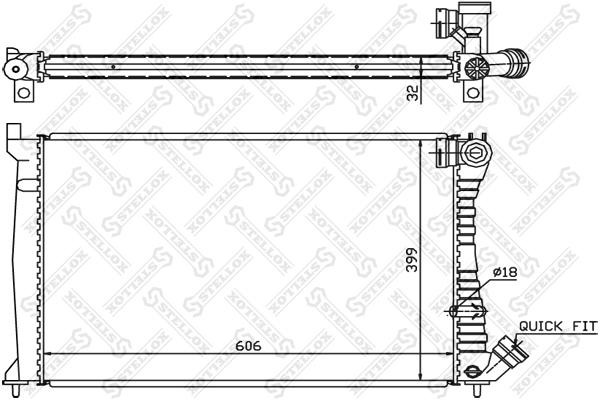 

Радиатор системы охлаждения Stellox 1025276SX